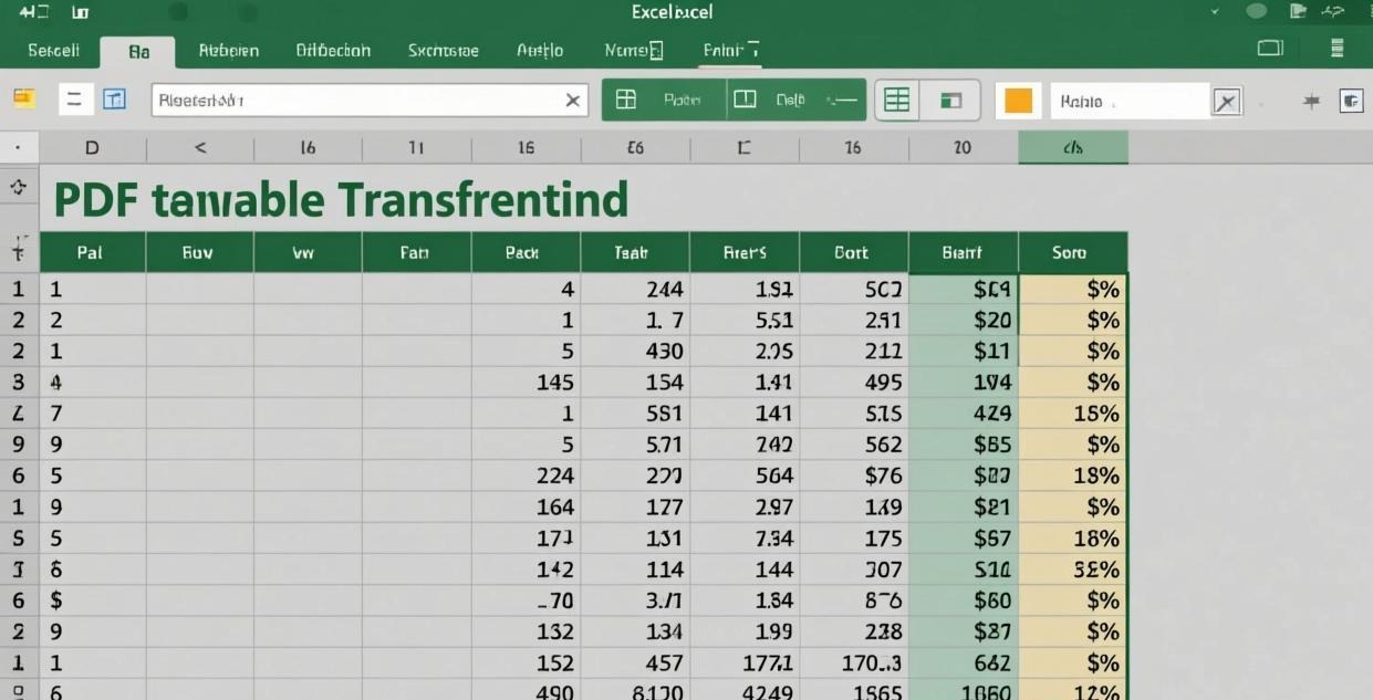 Excel output from PDF conversion