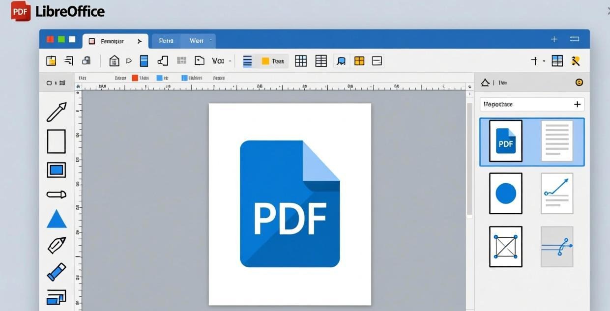 LibreOffice Draw PDF editing view