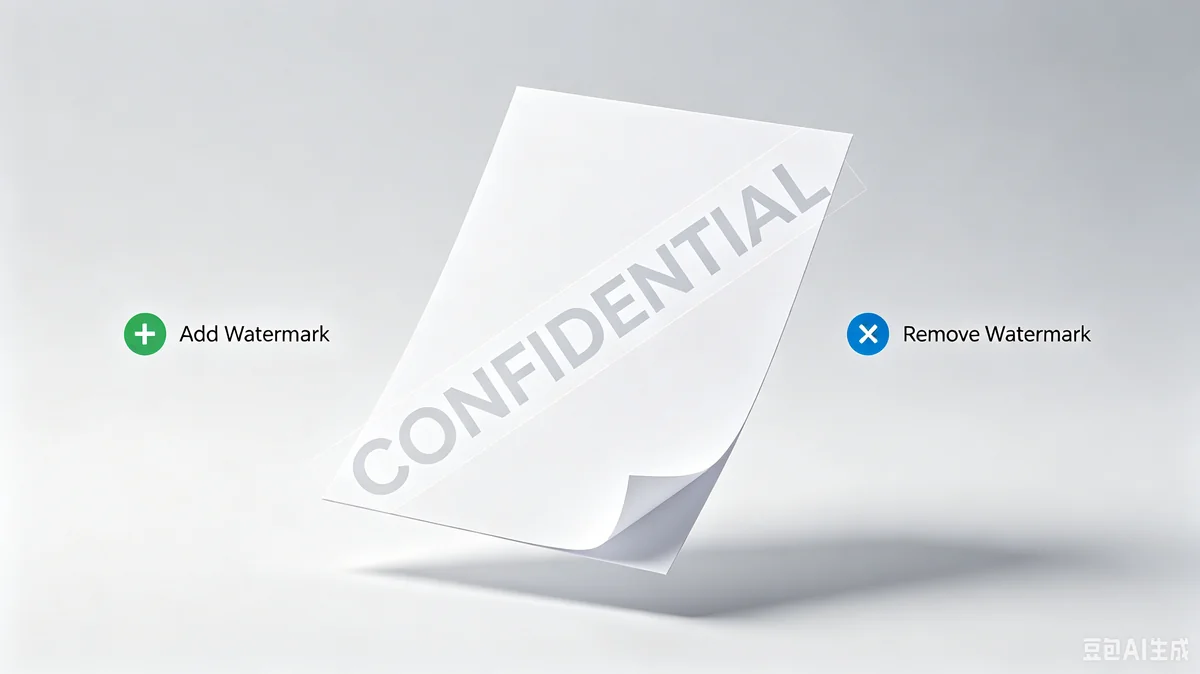 PDF watermark settings panel